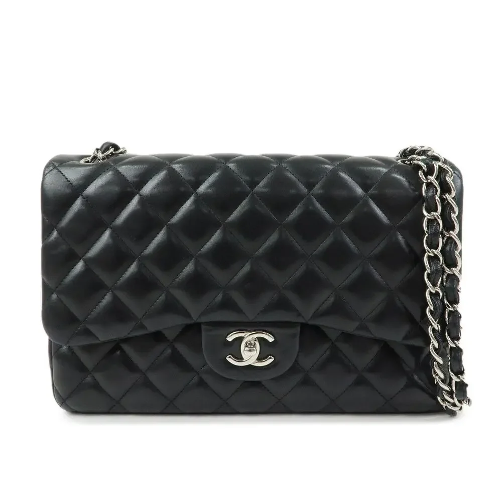 Chanel Lambskin Leather Classic Flap Bag 30 Black